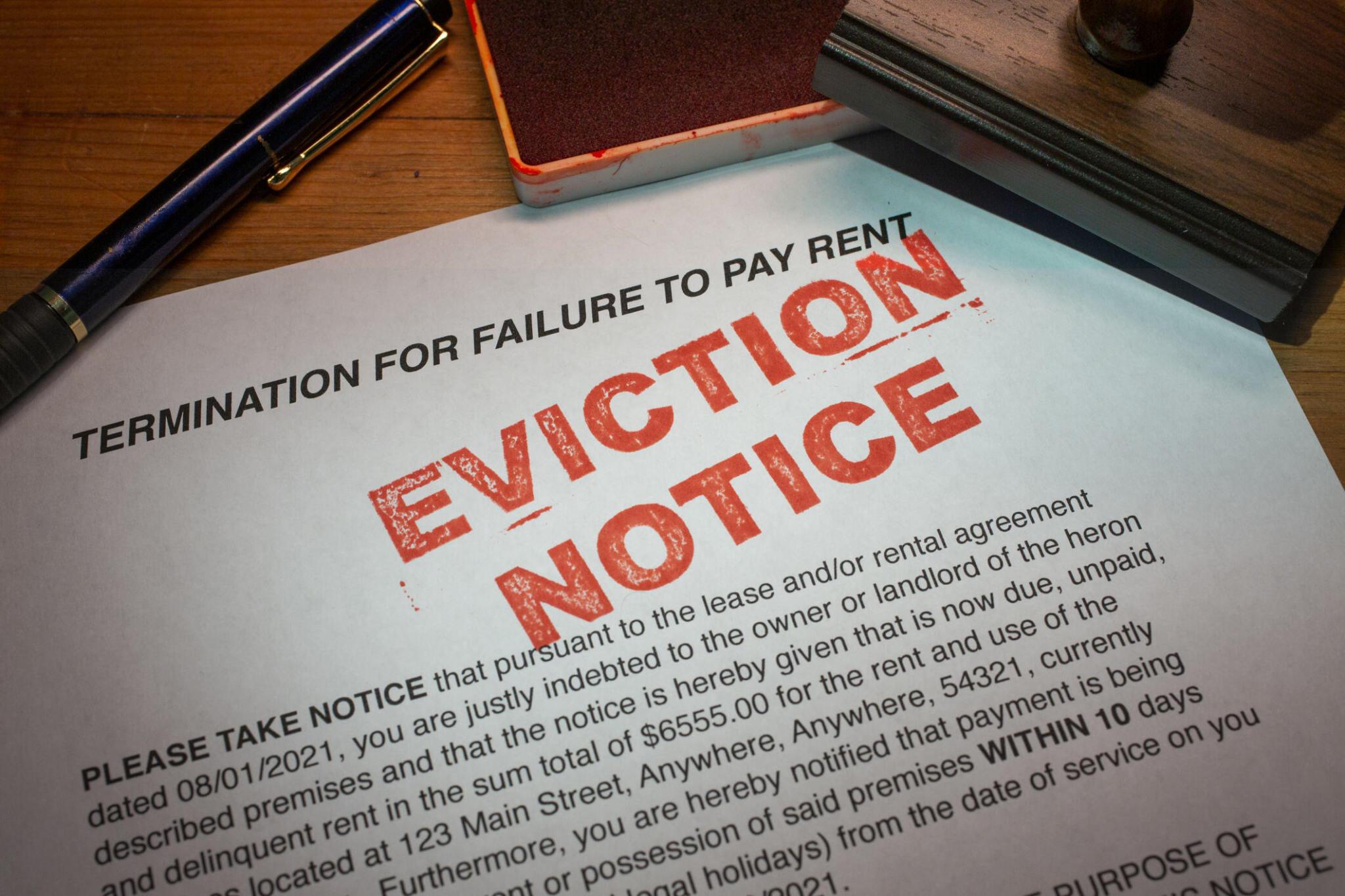 Eviction notice document 